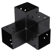 Starx Paalverbinder type X 7x7 cm zwart vooraanzicht