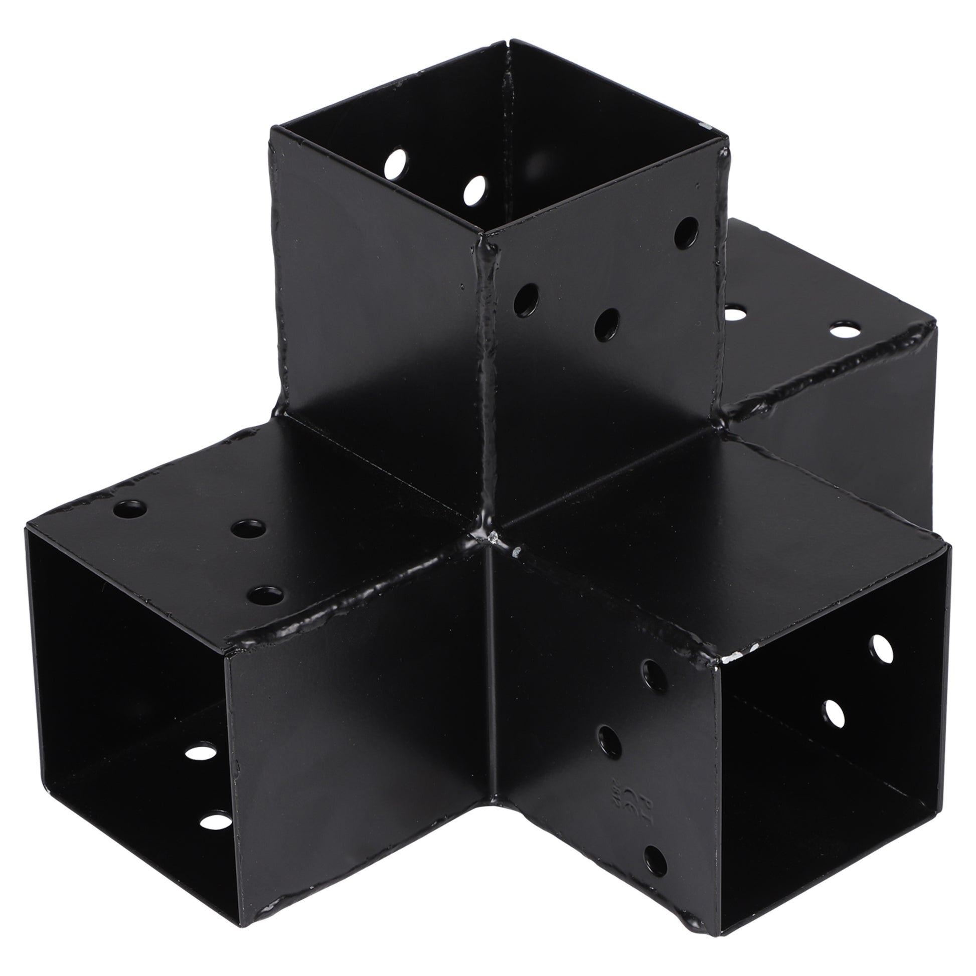 Starx Paalverbinder type X 7x7 cm zwart vooraanzicht