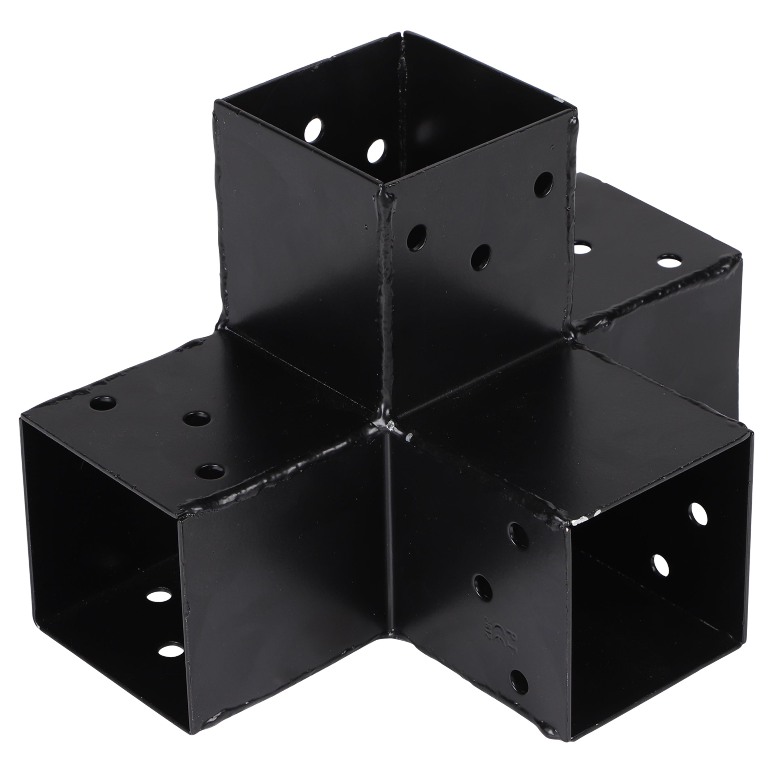 Starx Paalverbinder type X 7x7 cm zwart vooraanzicht