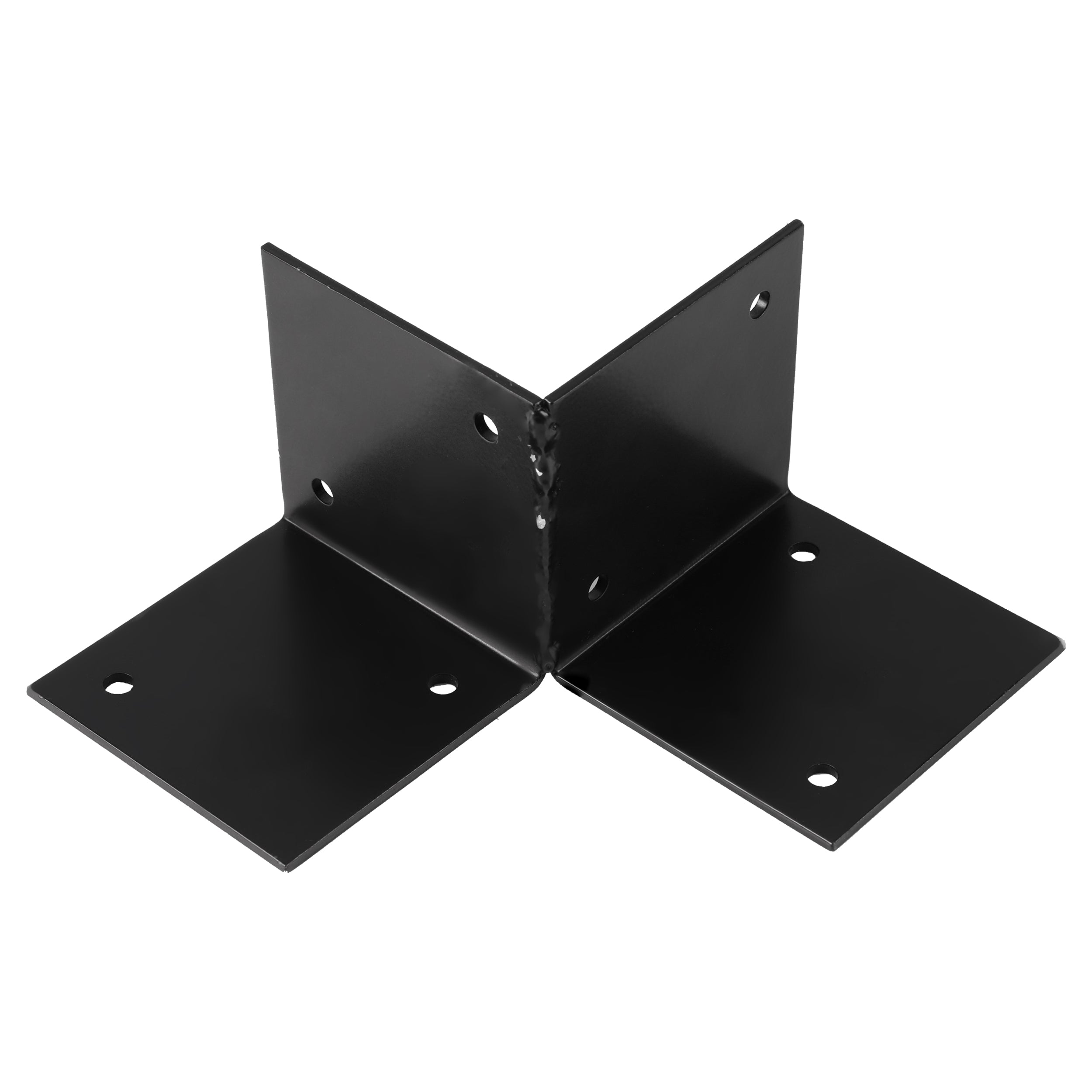 Starx Paalverbinder type SBO 9x9 cm zwart vooraanzicht