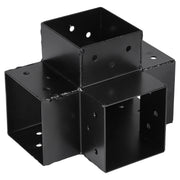 Starx Paalverbinder type X 9x9 cm zwart vooraanzicht