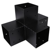 Starx Paalverbinder type X 12x12 cm zwart vooraanzicht