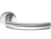 Formani | Deurkruk BASICS LBXIV op ronde rozet | PVD Mat RVS