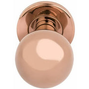 Formani | Voordeurknop BASIC LB501V Vast op Rozet | PVD Gepolijst Koper