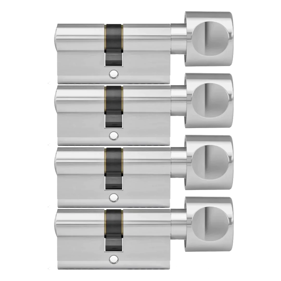 DOM knopcilinder Plura 30/30mm - SKG 3 sterren - 4 gelijksluitende knopcilinders - Deurbeslag-expert