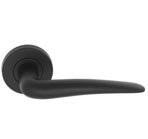 Deurkruk Parapetia | ronde rozet | Zwart mat