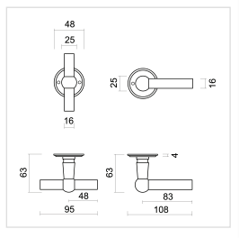 HDD Pro DEURKRUK PRO PETANA T+L ZWART STRUCTUUR UV - Deurbeslag-expert