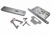 Dulimex kastslot set met schild klavier SL 56 F1 aluminium vooraanzicht