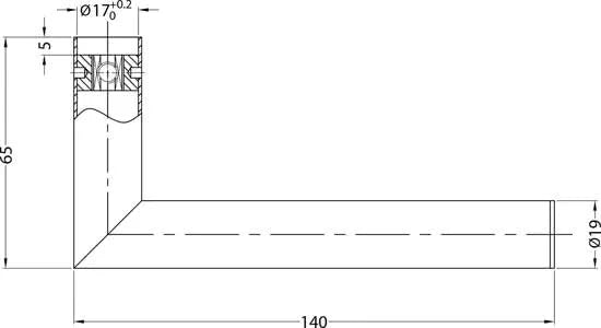Impresso Harrow RVS geborsteld op Rechthoekig schild - Deurbeslag-expert