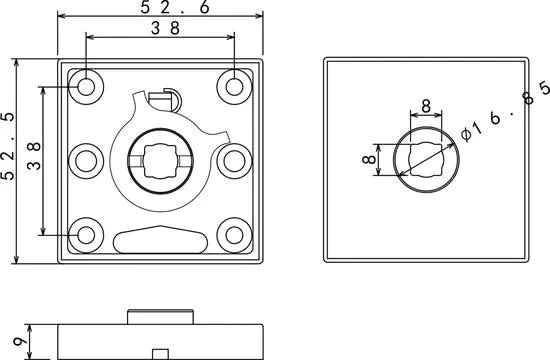 Impresso Deurkruk Kirby RVS geborsteld op vierkant rozet - Deurbeslag-expert