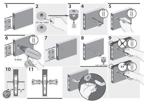 Impresso Deurkruk Harrow RVS geborsteld op rond rozet - Deurbeslag-expert