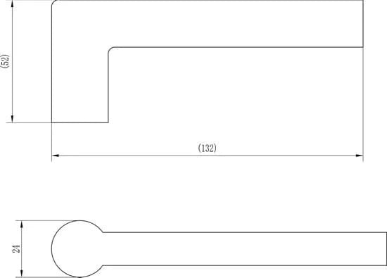 Impresso Deurkruk Redhill Zwart op rond rozet - Deurbeslag-expert