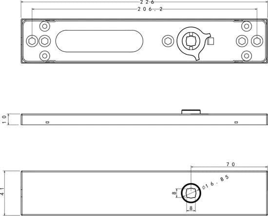 Impresso Chelsea RVS geborsteld op Rechthoekig schild - Deurbeslag-expert