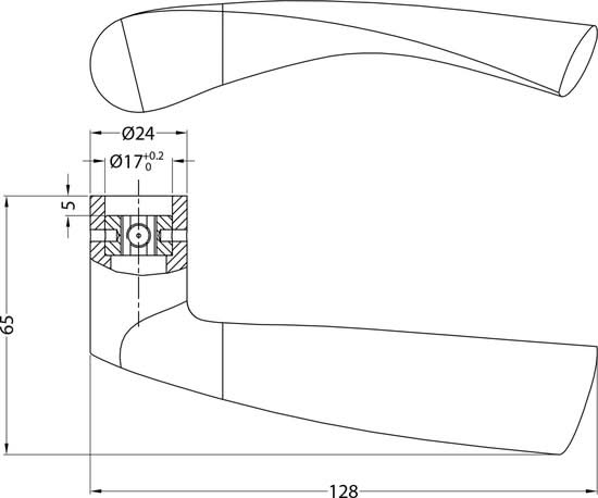 Impresso Wigston RVS geborsteld op Rechthoekig schild - Deurbeslag-expert