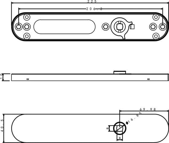 Impresso Conway RVS geborsteld op Ovaal schild - Deurbeslag-expert