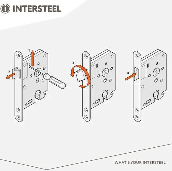 Intersteel Woningbouw cilinder dag- en nachtslot 55 mm zwart - Deurbeslag-expert