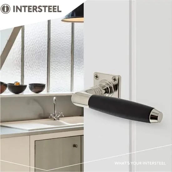 Intersteel Deurkruk Ton Basic met vierkant rozet nikkel - Deurbeslag-expert