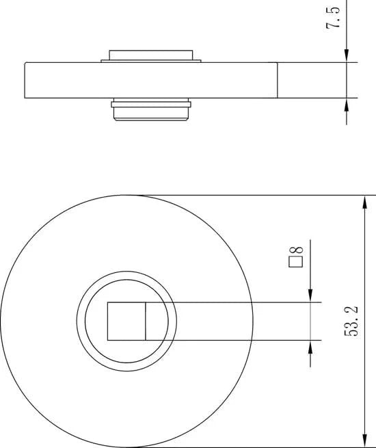 Impresso Deurkruk Lake Zwart op rond rozet - Deurbeslag-expert