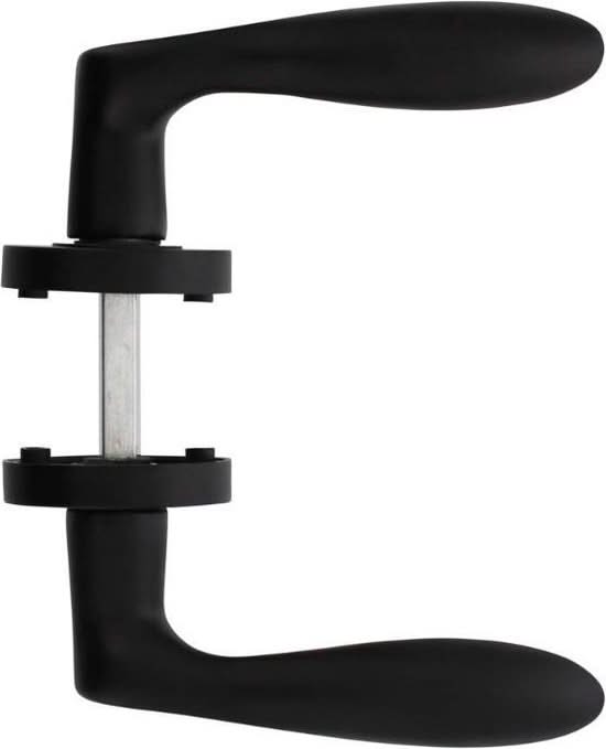 Intersteel Deurkruk George op rozet ø53x8mm zwart - Deurbeslag-expert