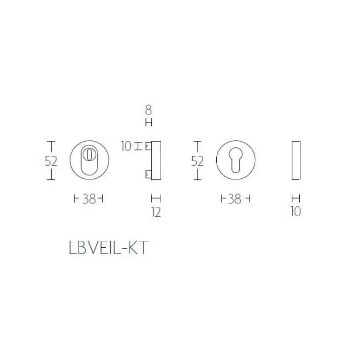 Formani | Complete Voordeurset | knop/kruk | Licht Brons PVD LB18H | SKG3 - Deurbeslag-expert