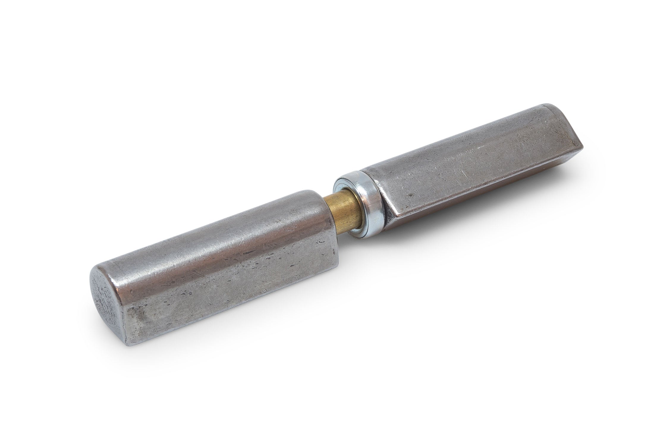 Dulimex DX aanlaspaumelle met kogellagerring 150 x 20 mm platte kop blank staal vooraanzicht