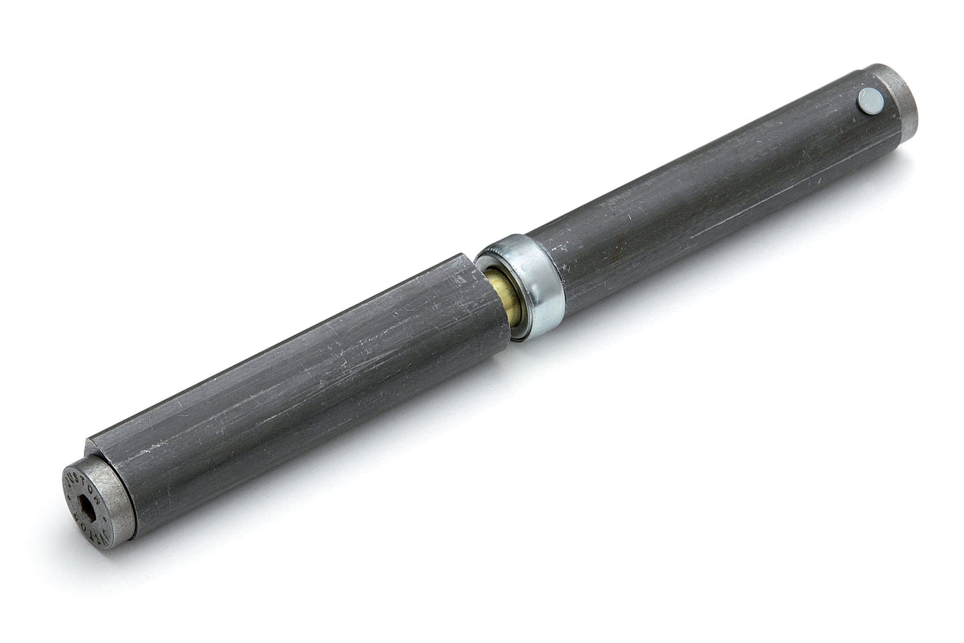 Dulimex DX zelfsluitende aanlaspaumelle met kogellagerring 235 x 22 mm tot 120 kg in blank staal, vooraanzicht
