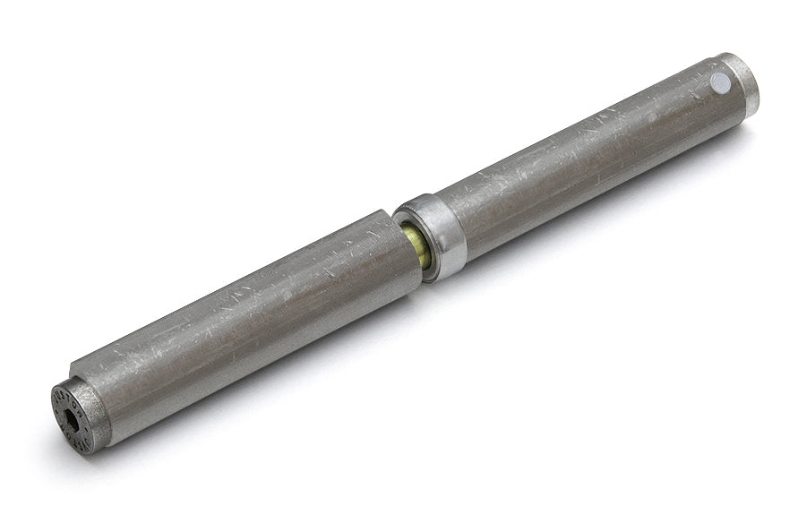 Dulimex DX zelfsluitende aanlaspaumelle met kogellagerring 180 x 18 mm tot 60 kg in RVS AISI 304, vooraanzicht