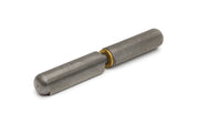 Dulimex DX aanlaspaumelle 80 x 12 mm blank staal met messing ring, vooraanzicht