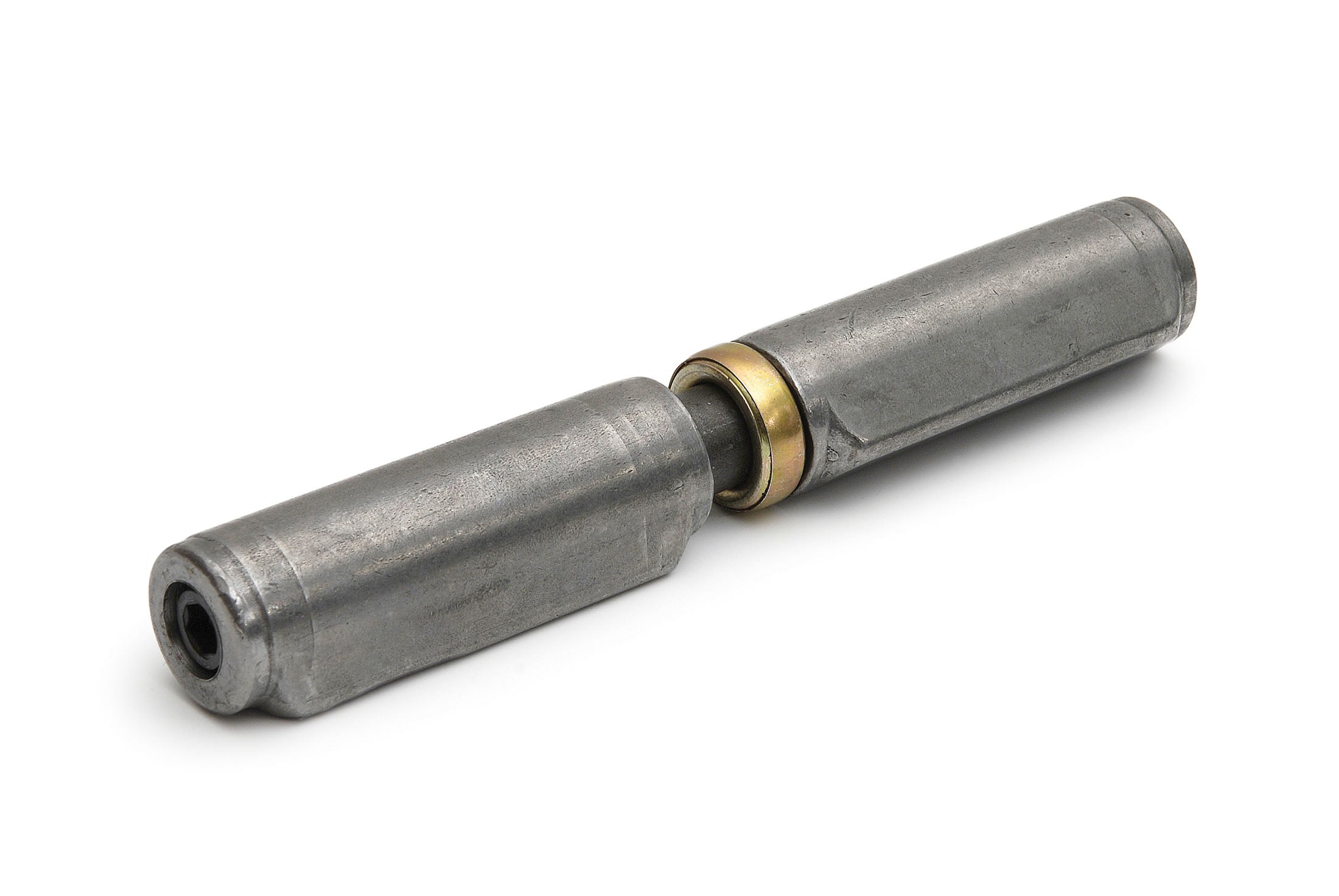 Dulimex DX verstelbare aanlaspaumelle 150 x 22 mm blank staal met kogellagerring vooraanzicht