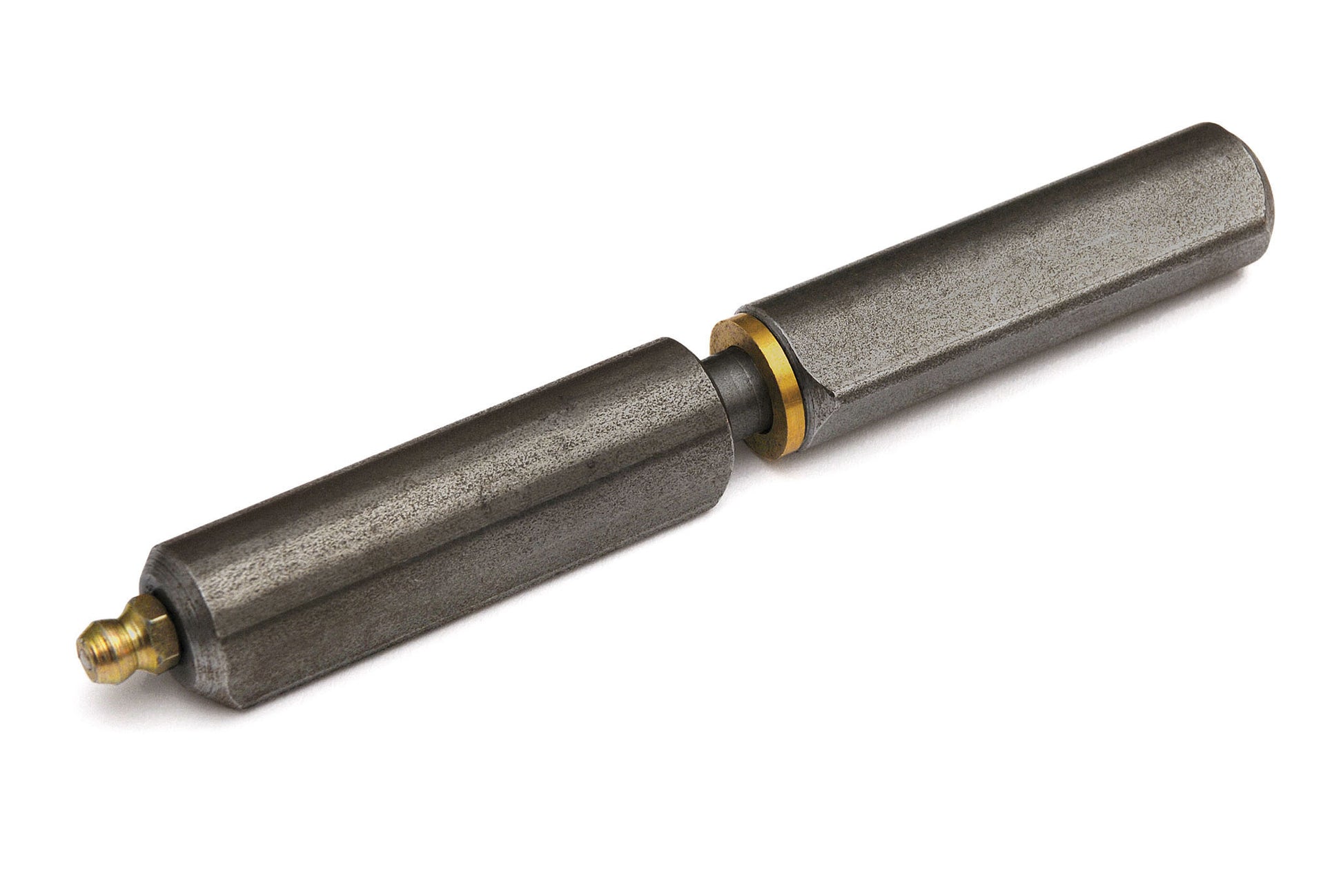 Dulimex DX aanlaspaumelle met smeernippel 100 x 14 mm blank staal vooraanzicht