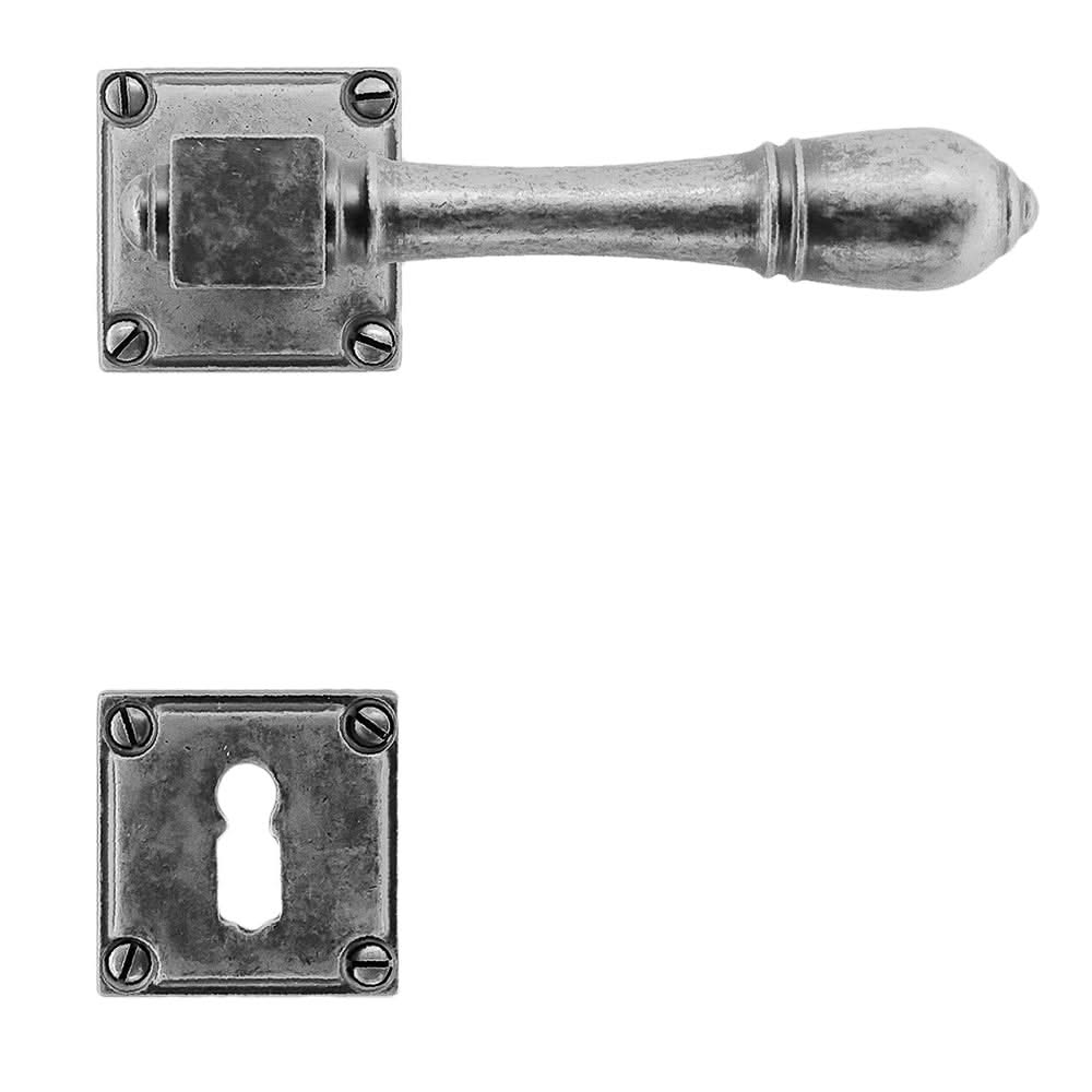 HDD Pro DEURKRUK PRO CARRE OLD SILVER - Deurbeslag-expert
