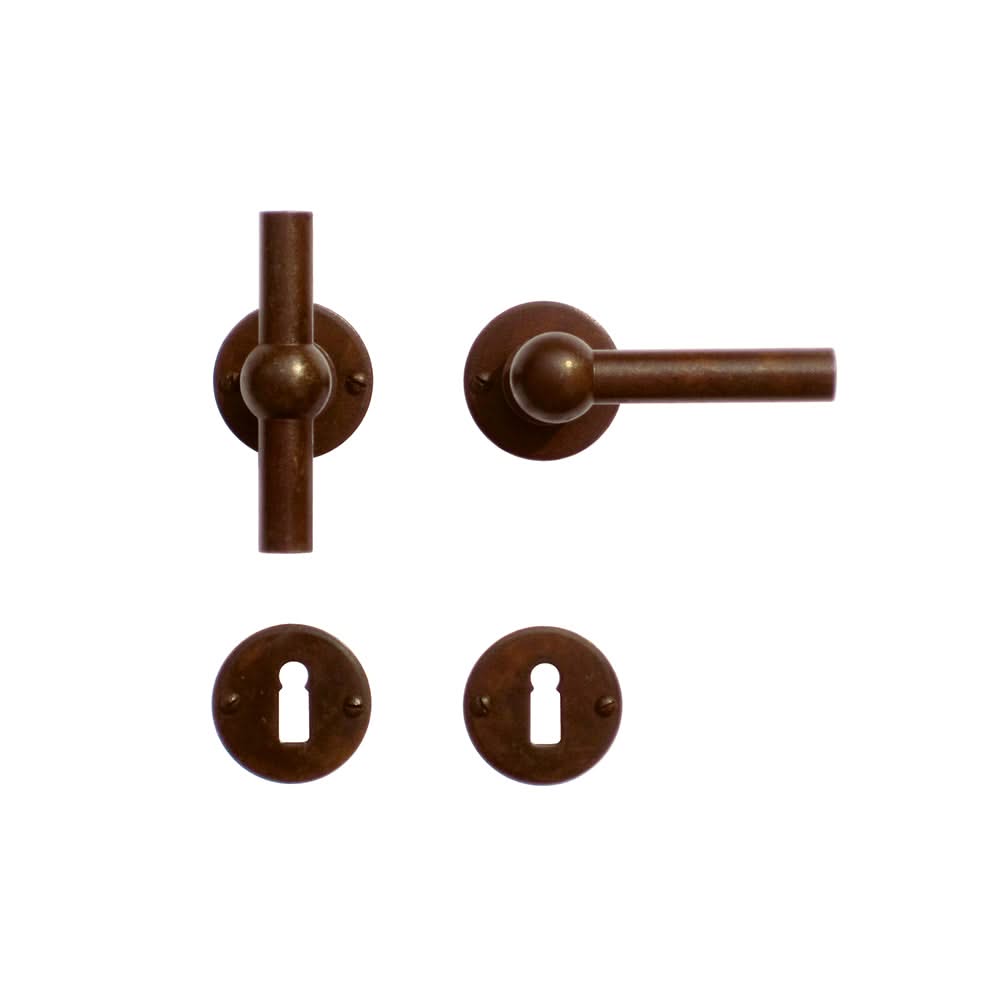 HDD Pro DEURKRUK PRO PETRA NM T+L ROEST ROND - Deurbeslag-expert