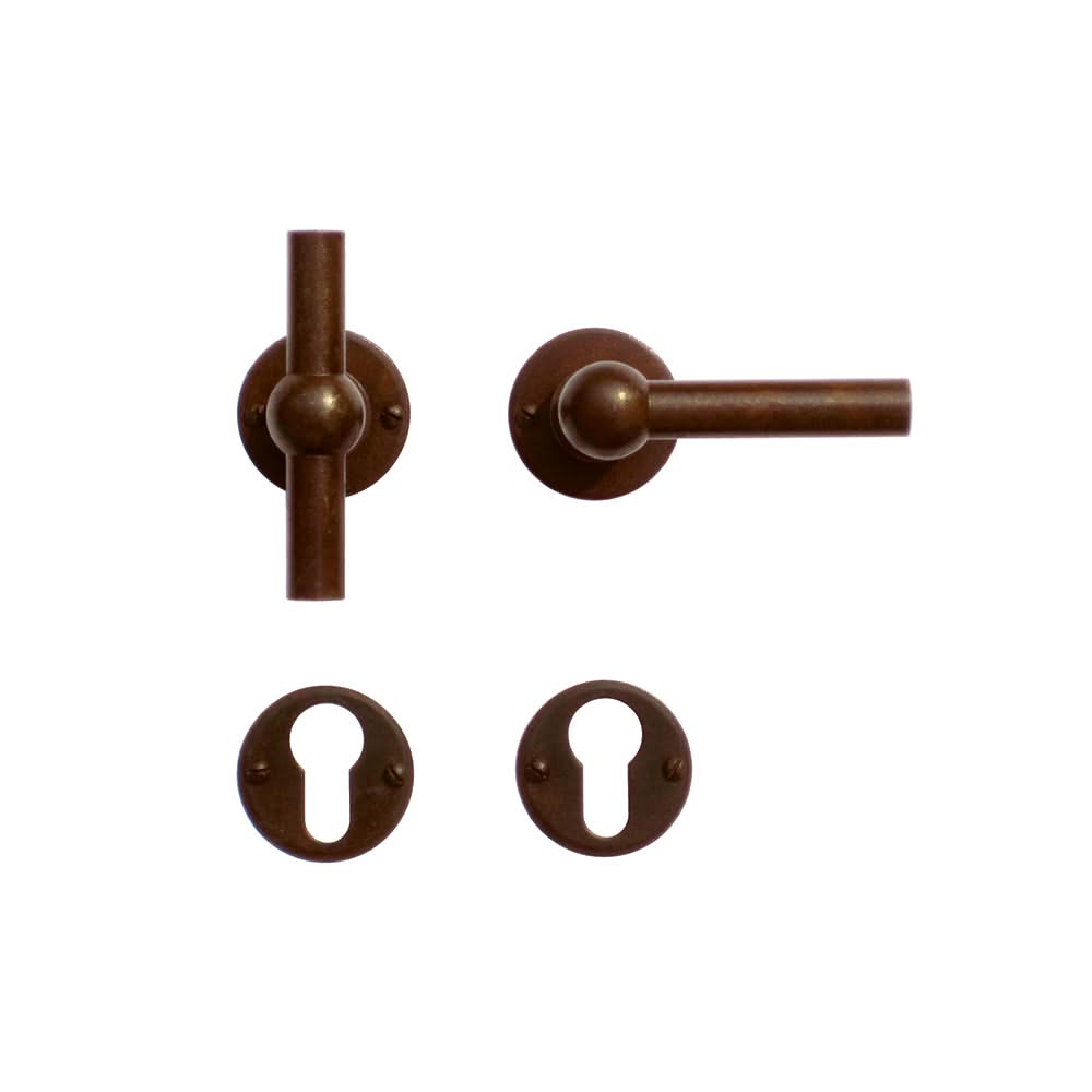 HDD Pro DEURKRUK PRO PETRA NM T+L ROEST ROND - Deurbeslag-expert