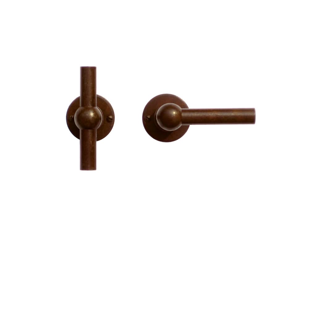 HDD Pro DEURKRUK PRO PETRA NM T+L ROEST ROND - Deurbeslag-expert