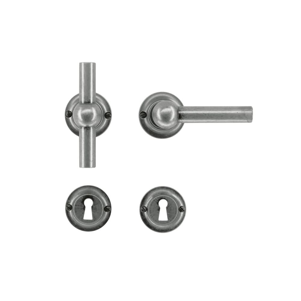 HDD Pro DEURKRUK PRO PETRA NM T+L OLD SILVER - Deurbeslag-expert