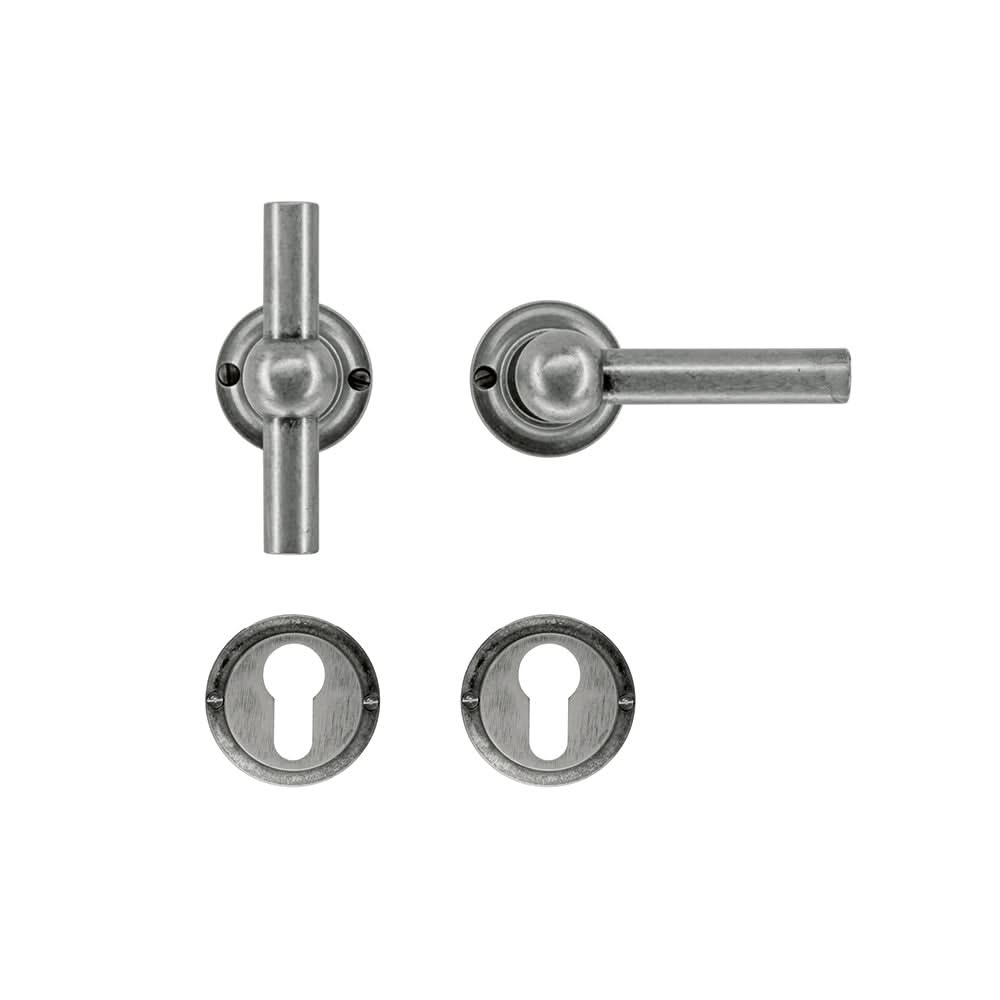 HDD Pro DEURKRUK PRO PETRA NM T+L OLD SILVER - Deurbeslag-expert