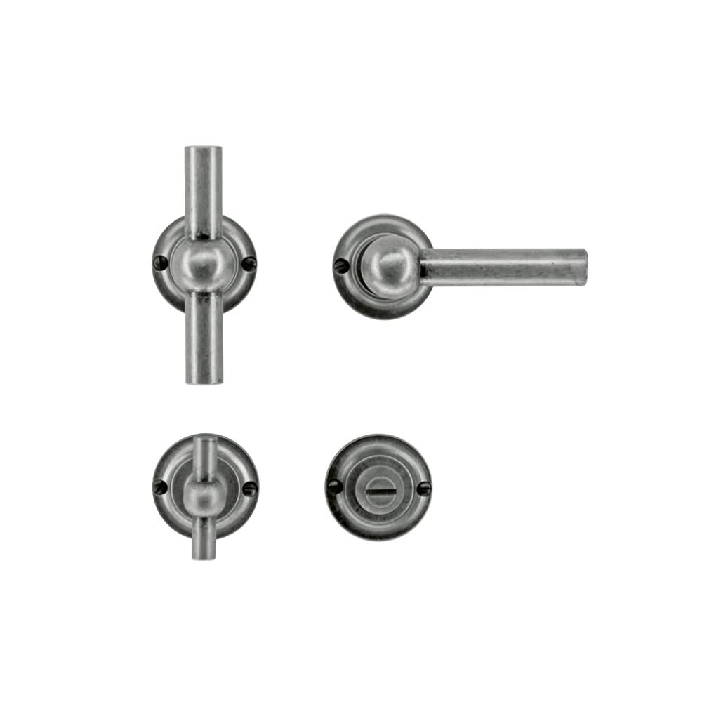 HDD Pro DEURKRUK PRO PETRA NM T+L OLD SILVER - Deurbeslag-expert