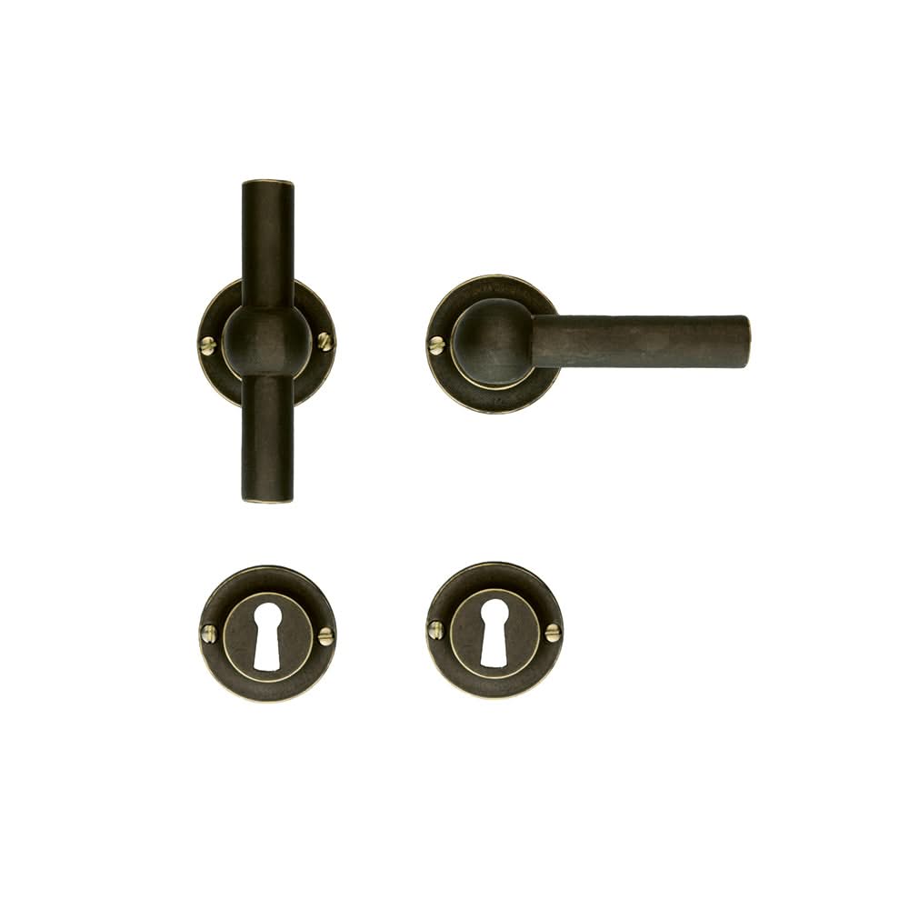 HDD Pro DEURKRUK PRO PETRA NM T+L OLD BRASS - Deurbeslag-expert