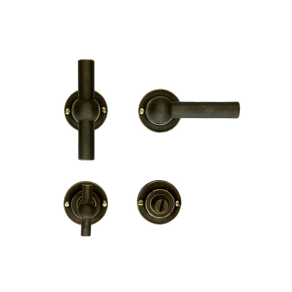 HDD Pro DEURKRUK PRO PETRA NM T+L OLD BRASS - Deurbeslag-expert