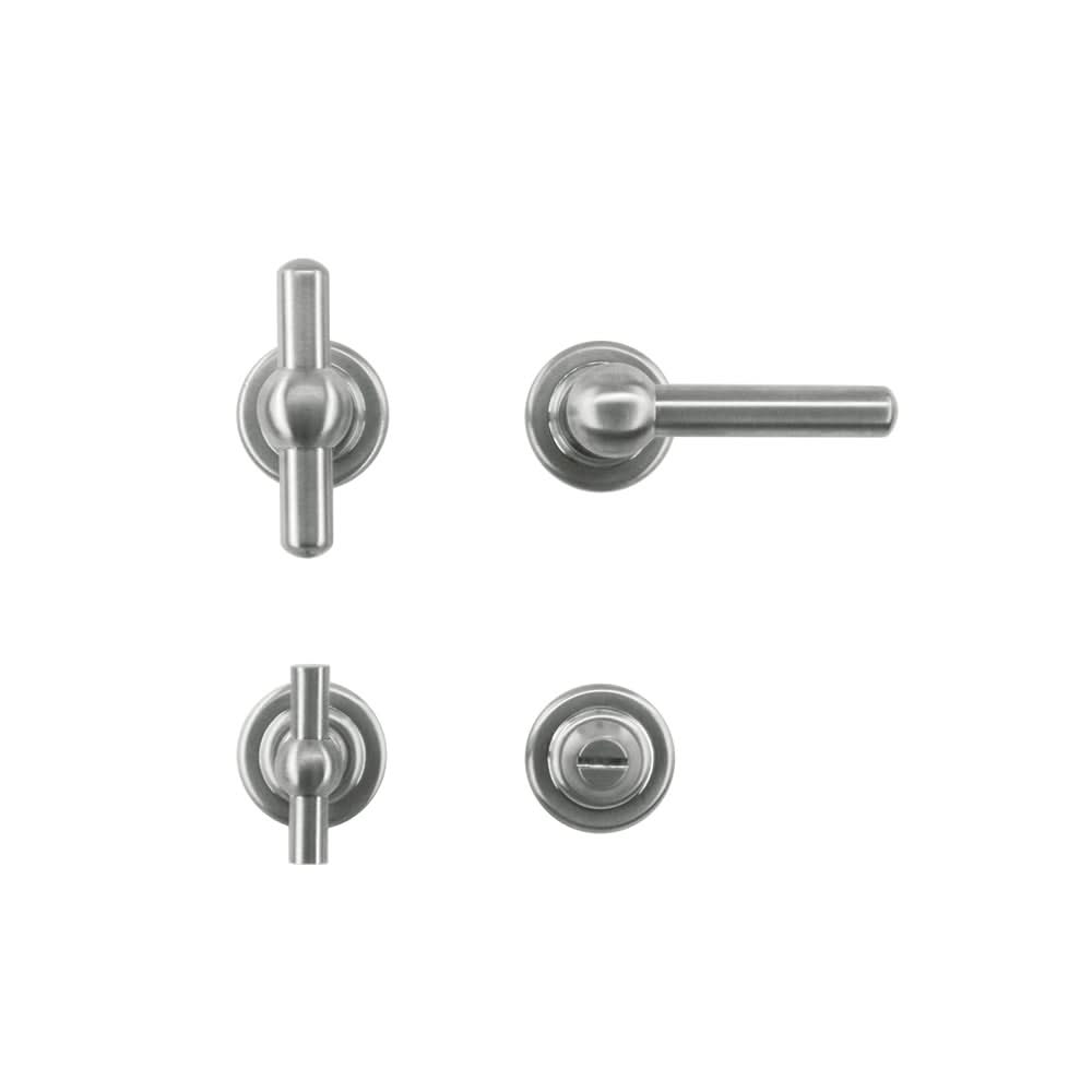 HDD Pro DEURKRUK PRO PETRA OM T+L INOX LOOK - Deurbeslag-expert