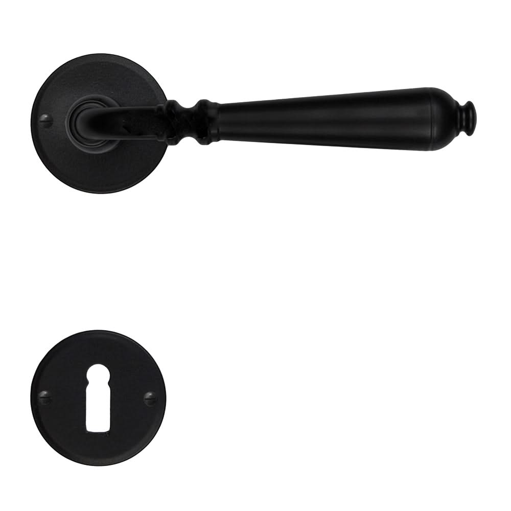 HDD Pro DEURKRUK PRO ELEGEANCE ZWART ROND - Deurbeslag-expert