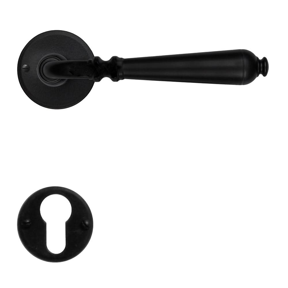 HDD Pro DEURKRUK PRO ELEGEANCE ZWART ROND - Deurbeslag-expert