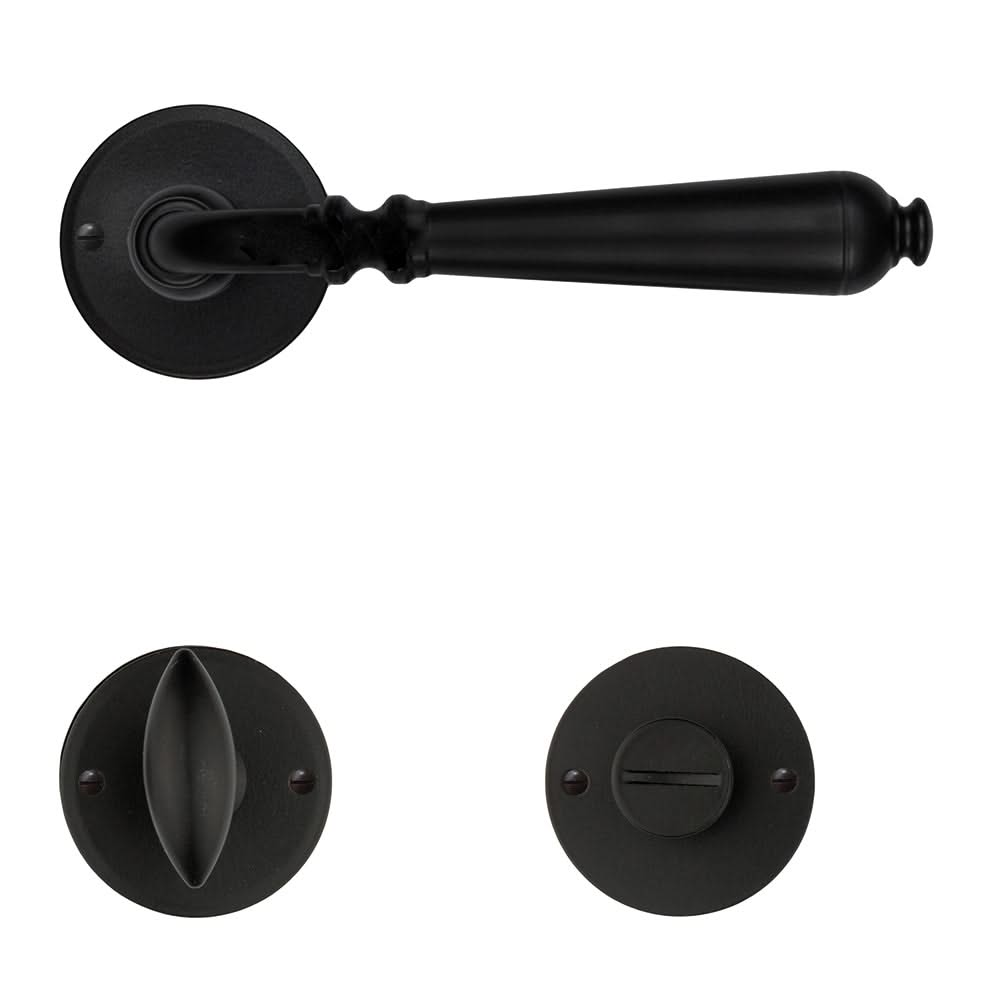 HDD Pro DEURKRUK PRO ELEGEANCE ZWART ROND - Deurbeslag-expert