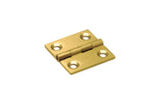 Dulimex smalscharnier massief messing 25x25 mm - vooraanzicht