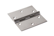 Dulimex smalscharnier 50x30 mm RVS gepolijst met vaste pen, vooraanzicht