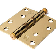 Dulimex Kogellagerscharnier rechte hoeken 89x89 mm vermessingd - Deurbeslag-expert