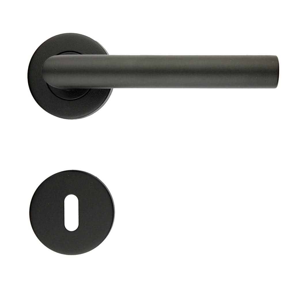 HDD Pro DEURKRUK PRO ROLLUIK I SHAPE 19MM ZWART STRUCTUUR UV - Deurbeslag-expert