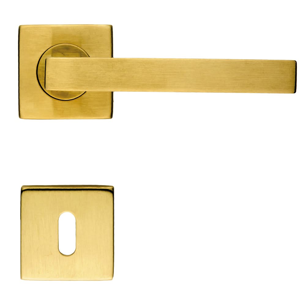 HDD Pro DEURKRUK PRO KUBIC SHAPE 16MM Messing Gepolijst - Deurbeslag-expert