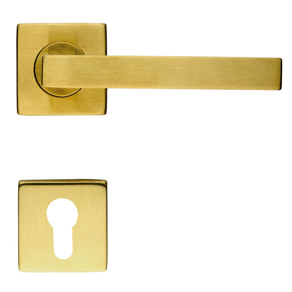 HDD Pro DEURKRUK PRO KUBIC SHAPE 16MM Messing Gepolijst - Deurbeslag-expert