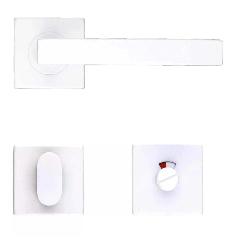 HDD Pro DEURKRUK PRO KUBIC SHAPE 16MM WIT STRUCTUUR - Deurbeslag-expert